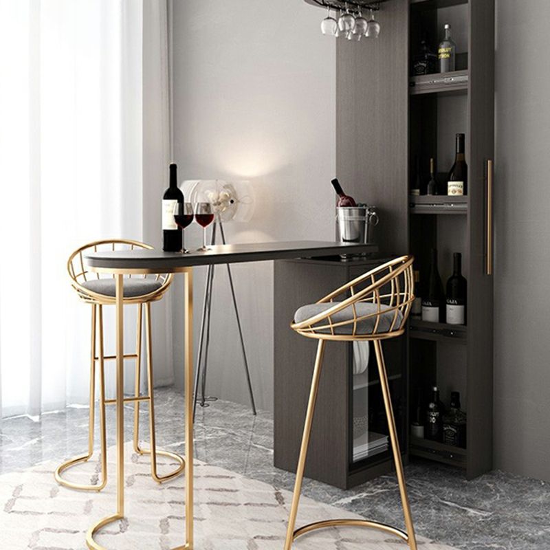 Glam Wood Counter Table 2/3 Pieces Bar Table Set with Wine Racks for Living Room Clearhalo 'Bar Furniture' 'furn' 'furn_home_bar_bar_sets' 'Furniture' 'Home Bars & Bar Sets' 'home_bar_bar_sets' 'Kitchen & Dining Furniture' 1200x1200_6fd5fa7c-6f4b-4940-a439-0f3787fbdd96