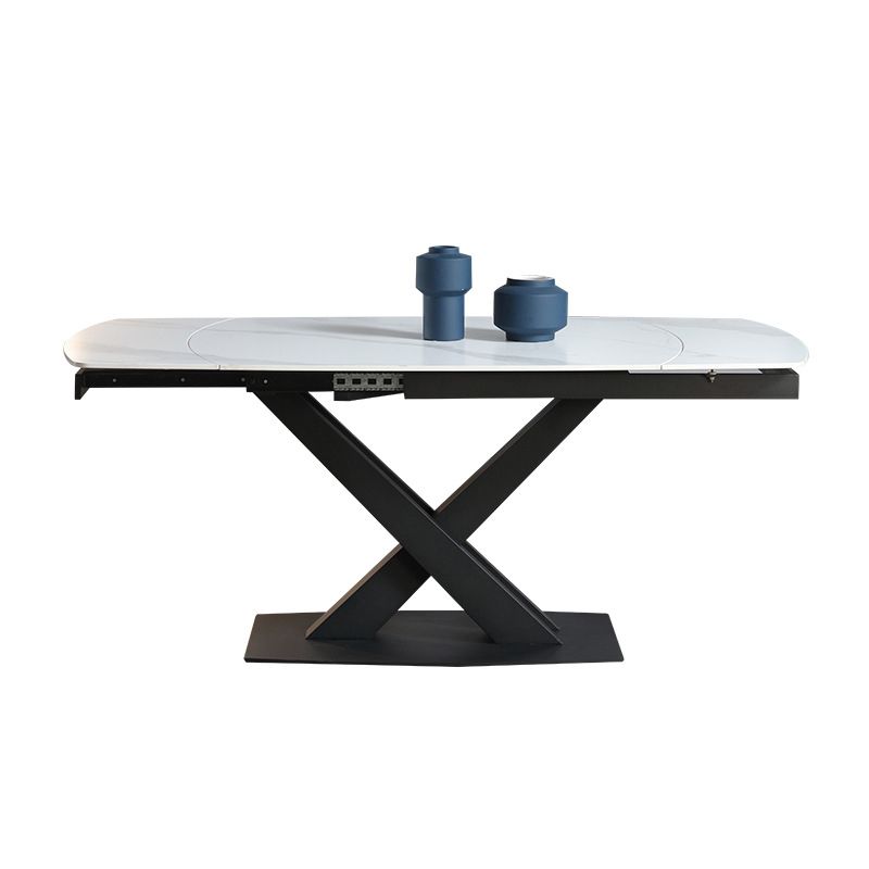 Extendable Modern Kitchen Sintered Stone Furniture Standard Height Dining Room Table Set Clearhalo 'Dining Room Sets' 'Dining Tables & Seating' 'dining_room_set' 'furn' 'furn_dining_room_set' 'Furniture' 'furniture_dining_room_set' 'Kitchen & Dining Furniture' 'kitchen&dining_furn' 'kitchen' 1200x1200_6fd6786b-5332-478b-bc8f-6e5076c721bb