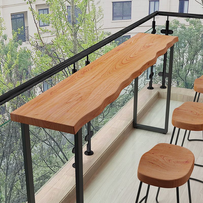 Wood Bar Dining Table Modern Bar Table with Sled Base for Dining Room Clearhalo 'Bar Furniture' 'Bar Tables' 'bar_tables' 'furn' 'furn_bar_tables' 'Furniture' 'furniture_bar_tables' 'Kitchen & Dining Furniture' 1200x1200_6fd6b9a3-bbd2-4d81-ab3f-f7a19115b65e