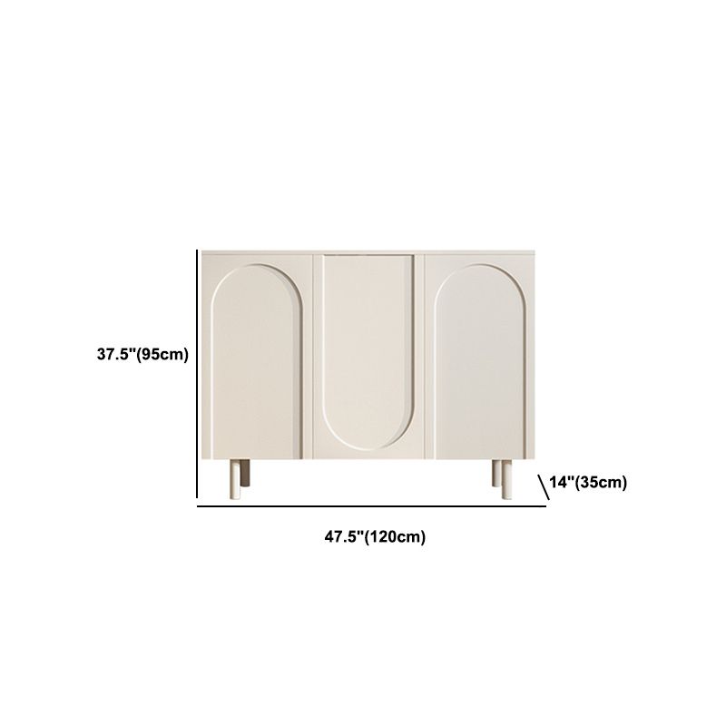 Contemporary White Wood Buffet Sideboard Adjustable Shelving Sideboard Clearhalo 'buffet_sideboard' 'Buffets & Sideboards' 'furn' 'furn_buffet_sideboard' 'Furniture' 'Kitchen & Dining Furniture' 1200x1200_6fd7a825-e940-4666-ba9d-607e5c92e471