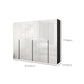 White Colour Wooden Wardrobe Cloth Rod Included Wardrobe Closet with Drawer