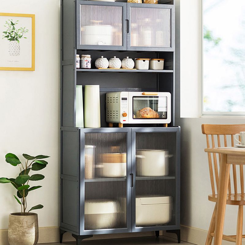 Contemporary Dining Server Grey Bamboo Buffet Server for Living Room Clearhalo 'buffet_sideboard' 'Buffets & Sideboards' 'furn' 'furn_buffet_sideboard' 'Furniture' 'Kitchen & Dining Furniture' 1200x1200_6fdb97db-2297-483f-bc7d-29365fc5e13c