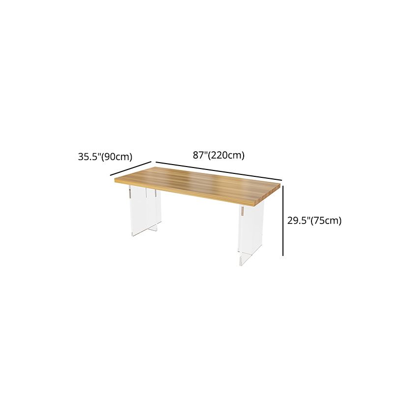 Modern 1/2 Pieces Dining Set Rectangle Pine Wood Dining Table for Dining Room Clearhalo 'Dining Room Sets' 'Dining Tables & Seating' 'dining_room_set' 'furn' 'furn_dining_room_set' 'Furniture' 'furniture_dining_room_set' 'Kitchen & Dining Furniture' 1200x1200_6fdb9a2b-a56f-48e3-a0c4-7437a66619b9