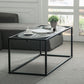 Solid Wood Rectangular Coffee Table Contemporary 1 Single Iron Frame Cocktail Table Clearhalo 'Coffee & Accent Tables' 'Coffee Tables' 'coffee_tables' 'furn' 'furn_coffee_tables' 'Furniture' 'Living Room Furniture' 1200x1200_6fdc23e5-4116-4b48-ae3c-b2461367c52a