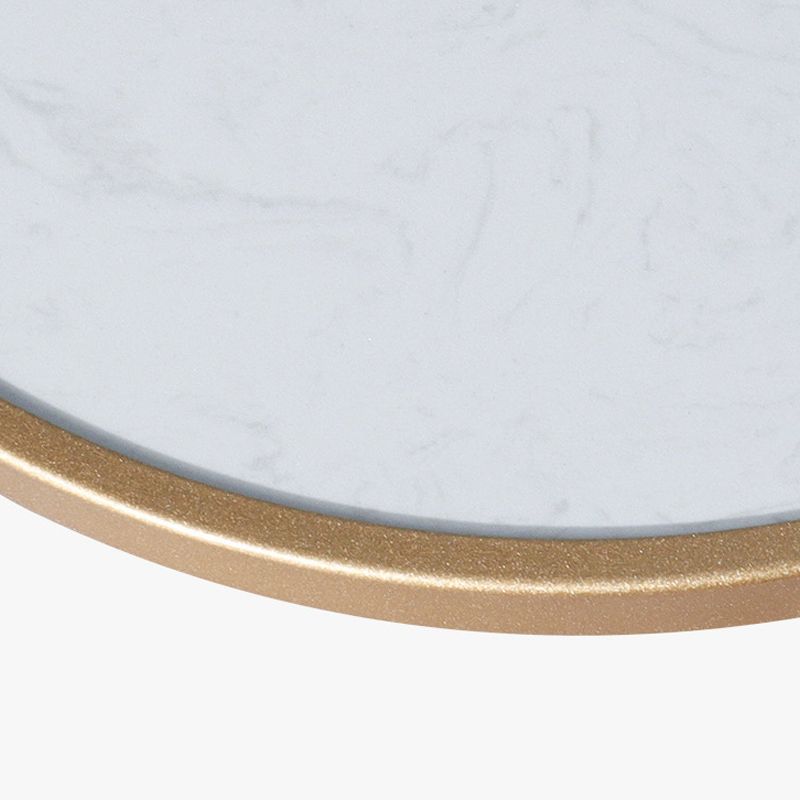 Faux Marble Accent Table Nightstand 24.8" Tall Bedside Cabinet Clearhalo 'Bedroom Furniture' 'furn' 'furn_night_stand' 'Furniture' 'night_stand' 'Nightstands' 1200x1200_6fdc74e4-b6b5-4e6e-bb99-2f0560199ef5