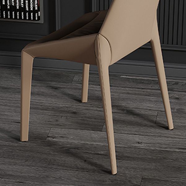 Sedia laterale in pelle finta set di sedie da pranzo laterale moderna