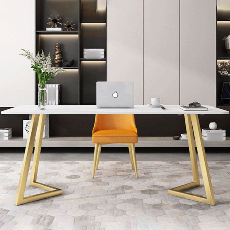 Glam 1/2 Pieces Dining Set Rectangle Stone Dining Table for Dining Room Clearhalo 'Dining Room Sets' 'Dining Tables & Seating' 'dining_room_set' 'furn' 'furn_dining_room_set' 'Furniture' 'furniture_dining_room_set' 'Kitchen & Dining Furniture' 1200x1200_6fde3844-9f58-48cf-8b7c-95119649cd50