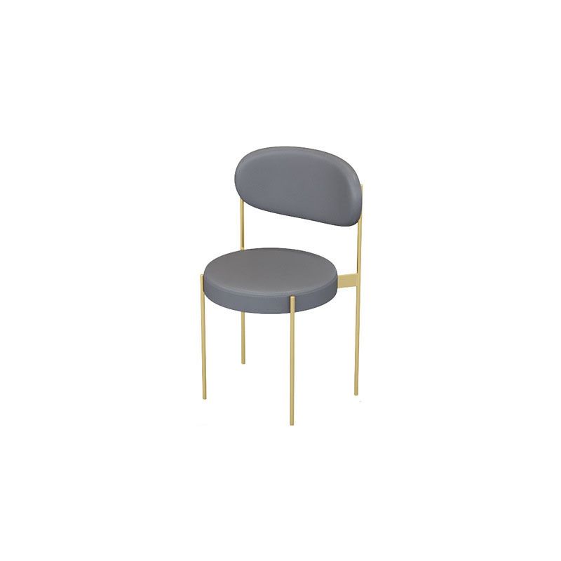 Glam Upholstered Dining Chairs Faux Leather Kitchen Chair with Metal Legs Clearhalo 'Dining Chairs' 'Dining Tables & Seating' 'dining_chair' 'furn' 'furn_dining_chair' 'Furniture' 'Kitchen & Dining Furniture' 1200x1200_6fded448-4ed9-4ca0-ad57-68788165faf5