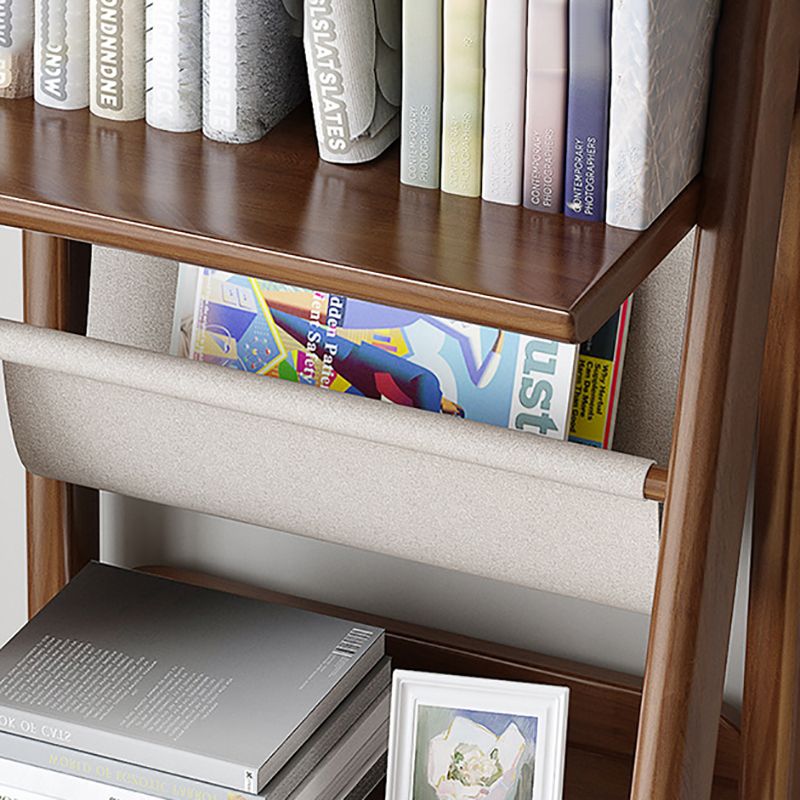 Moderne ladder boekenplank houten open back boekenkast voor studieruimte