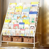 Metalen en plastic plank boekenkast Scandinavische boekenkast voor studieruimte