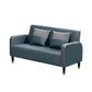 Contemporary Tight Back Square Arm Faux Leather Living Room Seating