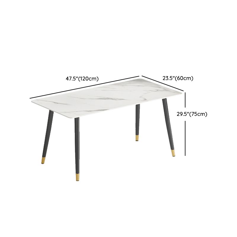 Glossy White Dining Table Set 1/4/5/7 Pieces Stone Dinette Set for Kitchen Clearhalo 'Dining Room Sets' 'Dining Tables & Seating' 'dining_room_set' 'furn' 'furn_dining_room_set' 'Furniture' 'Kitchen & Dining Furniture' 1200x1200_6fe42c15-8846-4e03-b097-e7dab4df4382