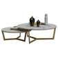 Contemporary Frame Coffee Table Round Slate Top Cocktail Table Clearhalo 'Coffee & Accent Tables' 'Coffee Tables' 'coffee_tables' 'furn' 'furn_coffee_tables' 'Furniture' 'Living Room Furniture' 1200x1200_6fe43206-594c-411b-840b-132a3dab84c2