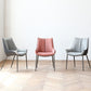 Metal Kitchen Dining Side Chair Upholstered Dining Chair with Black Legs