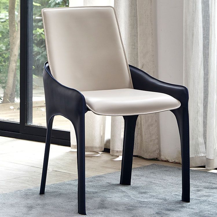 Leather Restaurant Modern Chair Solid Back Dining Chair with Arm Clearhalo ' kitchen&dining_furn' 'Dining Chairs' 'Dining Tables & Seating' 'dining_chair' 'furn' 'furn_dining_chair' 'Furniture' 'furniture_dining_chair' 'Kitchen & Dining Furniture' 'kitchen' 1200x1200_6fe5266b-4954-4c36-af15-dcfb8f6e6f84