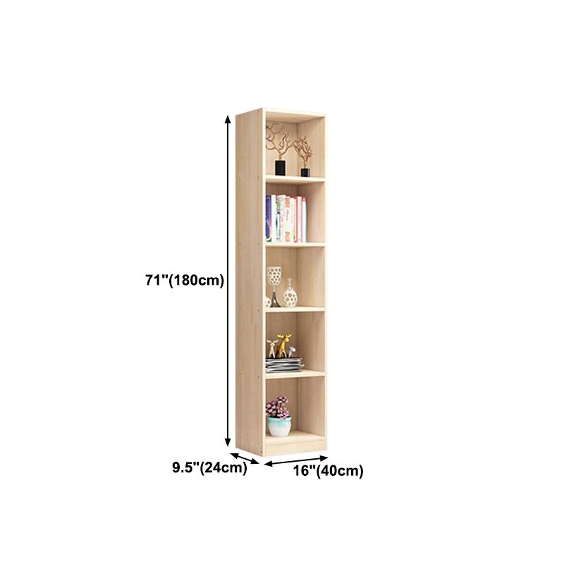 Scandinavian Pine Wood Standard Bookshelf Closed Back Vertical Bookshelf Clearhalo 'Bookcases' 'Furniture' 'furniture_bookcases' 'Office Furniture' 1200x1200_6fe539e4-70a5-4008-83e4-afebbd994ef2
