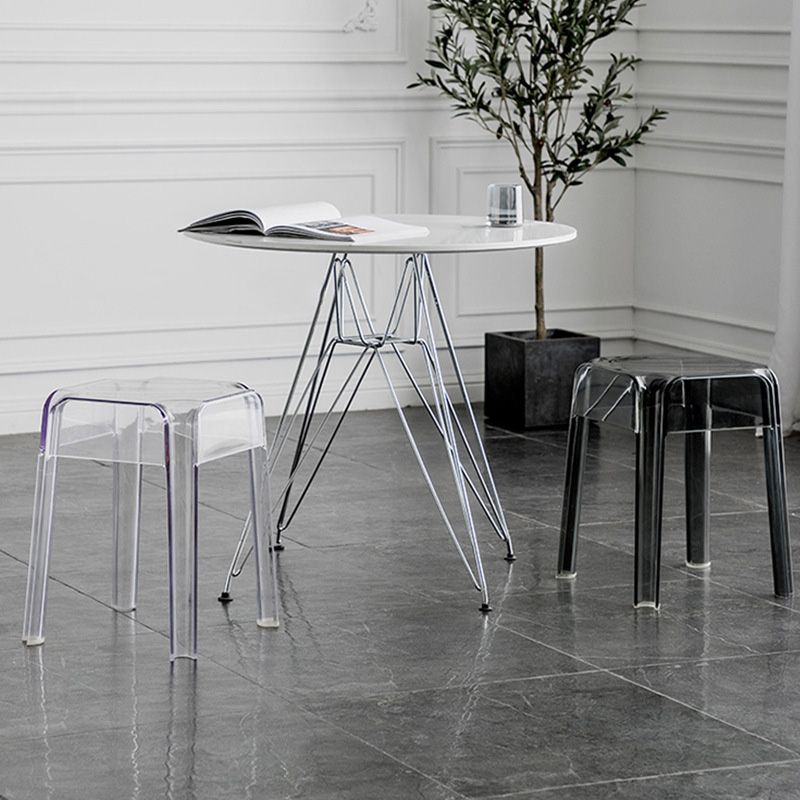 Contemporary Backless Bar-stool Plastic Counter Bar Stool with Plastic Legs for indoor Clearhalo 'Bar Furniture' 'Bar Stools' 'bar_stools' 'furn' 'furn_bar_stools' 'Furniture' 'Kitchen & Dining Furniture' 1200x1200_6fe599ba-06f6-4921-a91b-d9e29ad9b902