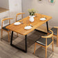 Industrial 1/2/5 Pieces Furniture Rectangle Solid Wood Dining Table Set in Brown