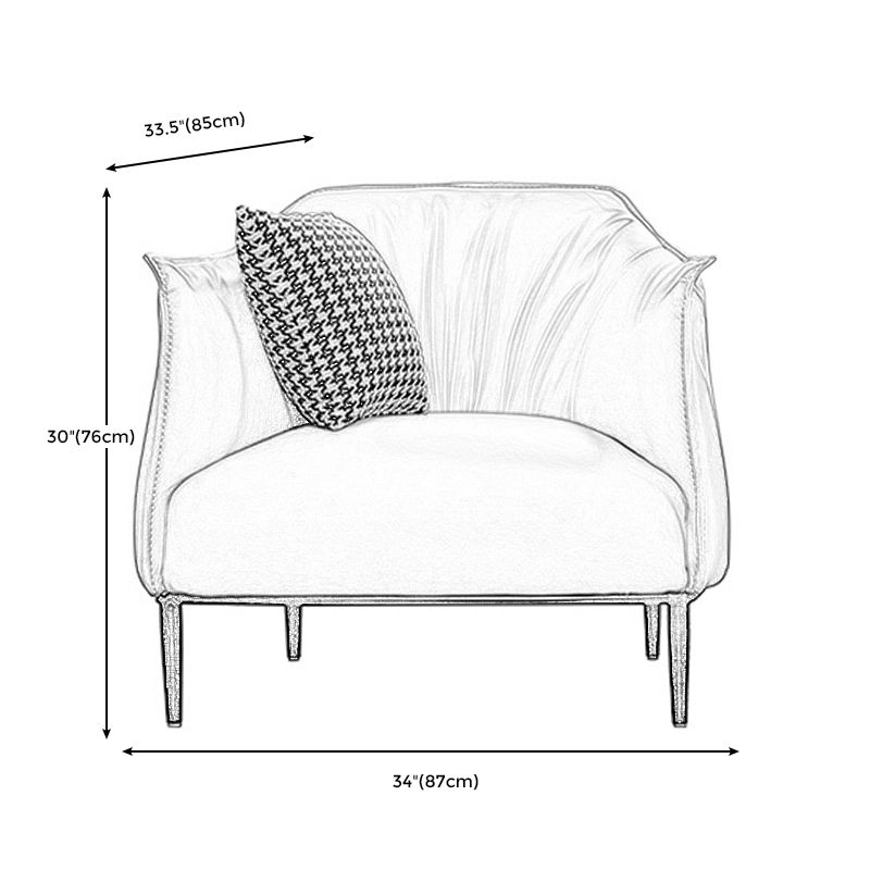 Genuine Leather Chair Arms Included 34.2"L x 33.4" W x 29.5" H Chair for Bedroom Clearhalo 'Accent Chairs' 'accent_chairs' 'Chairs & Seating' 'furn' 'furn_accent_chairs' 'Furniture' 'furniture_accent_chairs' 'Living Room Furniture' 1200x1200_6fe5ac80-3846-4f1d-b7de-2ded9ae6a146