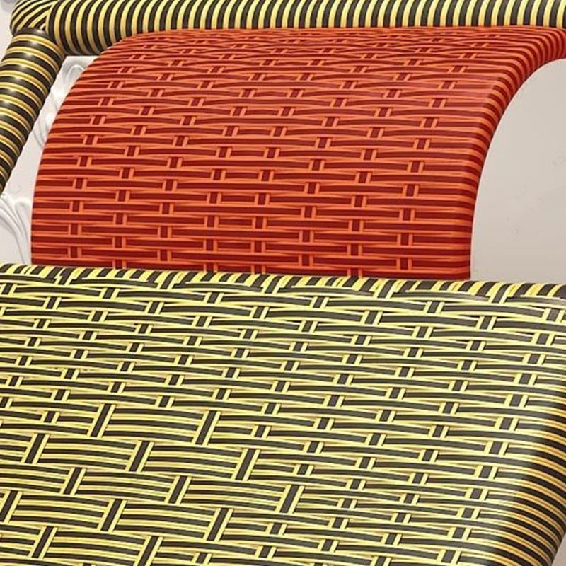 Chaise à bascule en osier et en métal