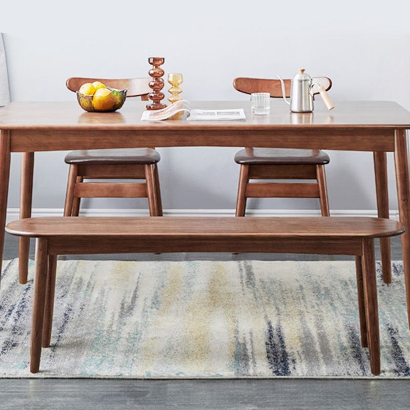 11.8" Wide Modern Seating Bench Solid Wood Oval Bench with Legs Clearhalo 'Benches' 'Chairs & Seating' 'furn' 'furn_benches' 'Furniture' 'Living Room Furniture' 1200x1200_6fea4763-4789-4fc5-9e98-53331b21afcd