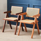 Solid Wood Dining Chairs Modern Kitchen Side Chairs with Arm
