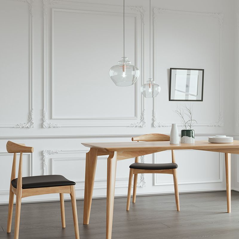 Rectangle Mid-Century Modern Dining Table Pine Wood Fixed Table with 4 Legs Clearhalo ' dining_table' 'Dining Tables & Seating' 'Dining Tables' 'furn' 'furn_dining_table' 'Furniture' 'furniture_dining_table' 'Kitchen & Dining Furniture' 'kitchen&dining_furn' 'kitchen' 'kitchen_dining_table' 1200x1200_6fec9cb2-8fd0-4e8a-acf6-962820fef90f