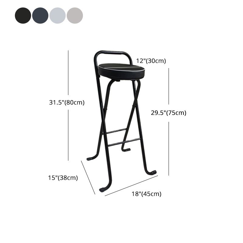 Nordic Style Pu Leather Barstools Folding Counter Stools for Dining Room Clearhalo 'Bar Furniture' 'Bar Stools' 'bar_stools' 'furn' 'furn_bar_stools' 'furniture_bar_stools' 'Kitchen & Dining Furniture' 'kitchen&dining_furn' 'kitchen' 'kitchen_furn' Furniture' 1200x1200_6fed8bf2-fc0f-450b-9f8a-cb70f93ff231