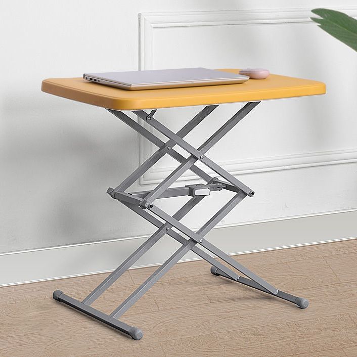 Curved Contemporary Writing Desk Plastic Adjustable Folding Desk,25.2"L x 17.7"W Clearhalo 'furn' 'furn_office_desk' 'Furniture' 'furniture_office_desk' 'Office Desks' 'Office Furniture' 'office_desk' 1200x1200_6fee19e5-9e80-4f7b-82cb-43ce59975e71