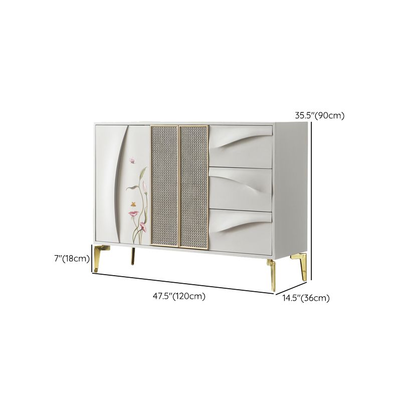 Server da pranzo in legno ingegnerizzato per porte in stile glam per cucina