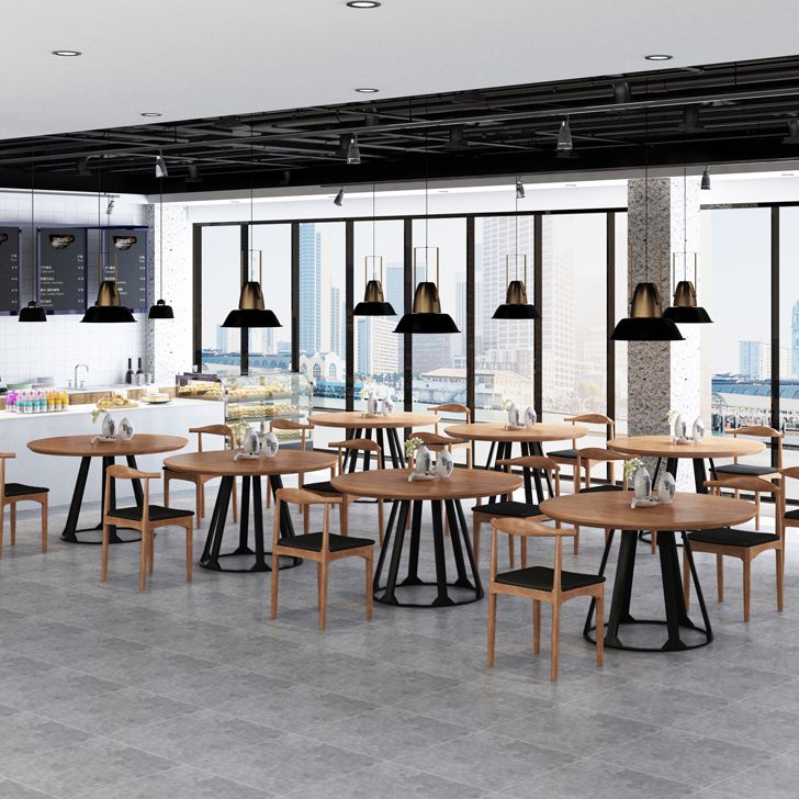 Round Dining Table Contemporary Dining Table with Pedestal for Dining Room Clearhalo 'Dining Tables & Seating' 'Dining Tables' 'dining_table' 'furn' 'furn_dining_table' 'Furniture' 'Kitchen & Dining Furniture' 1200x1200_6ff199a1-6cdf-44af-a26b-19125fda39d9
