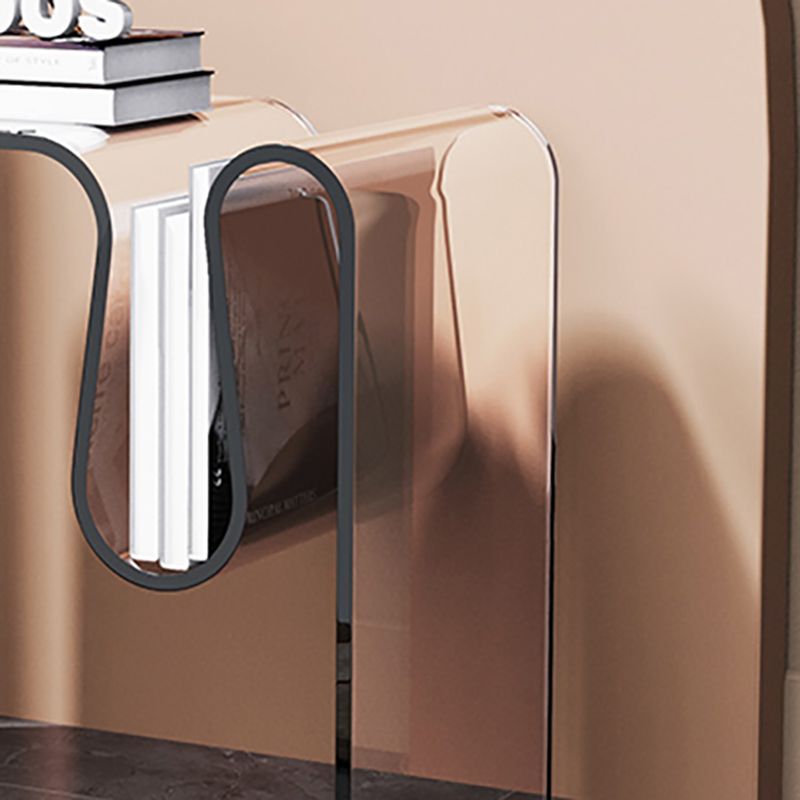 11" Wide Glam Side Table Sled Clear Acrylic Accent Side Table