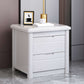 Comodino contemporaneo comodino in legno massiccio con 2 cassetti