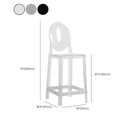Sgabello da bar in plastica di sgabelli a bracciale senza schienale industriale con 4 gambe