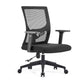 Modern Mid-Back Arm Chair Black Task Microfiber Office Chair