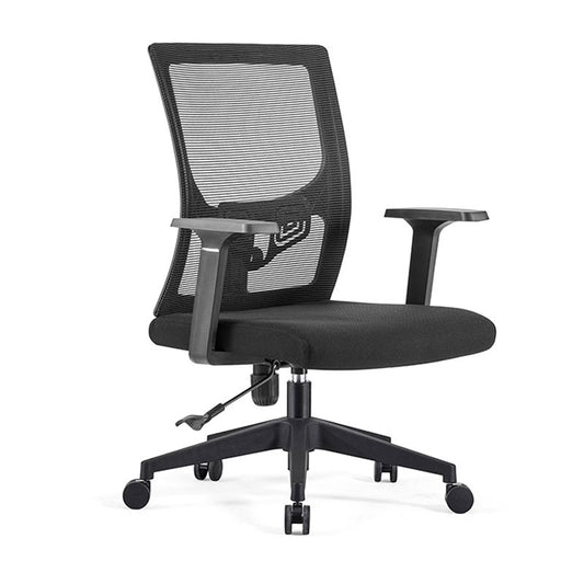 Sedia a braccio a metà schiena moderna sedia da ufficio in microfibra