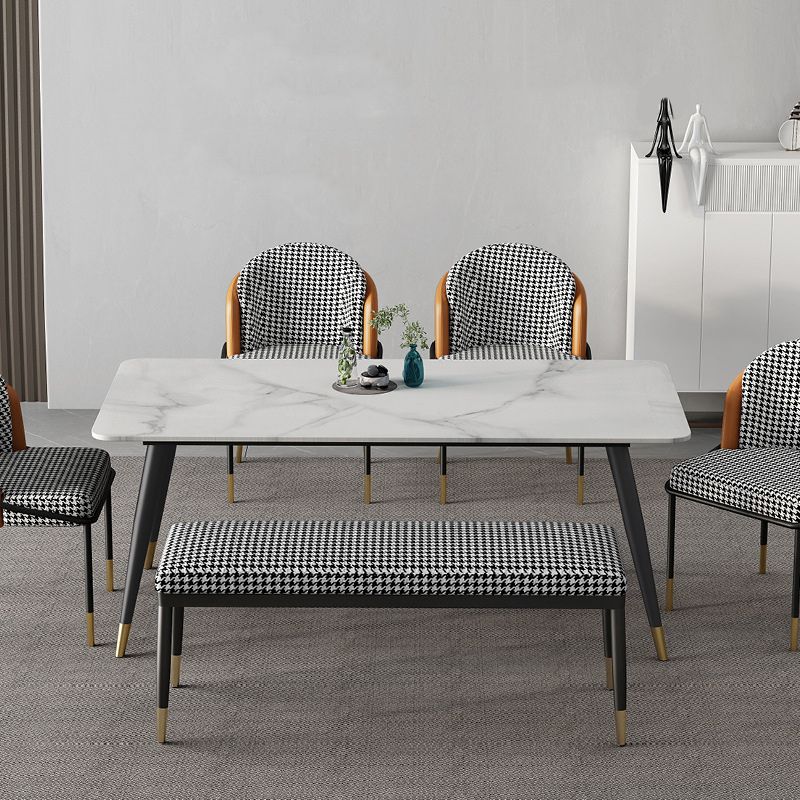 13.8 Inch Wide Modern Seating Bench Rectangle Bench with Legs Clearhalo 'Benches' 'Chairs & Seating' 'furn' 'furn_benches' 'Furniture' 'Living Room Furniture' 1200x1200_6ff6ae5e-6b18-41ae-a5d5-a48c8bc475df