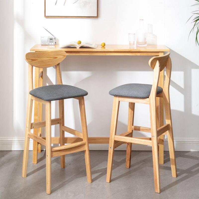 Contemporary Solid Wood Bar Table 47.2"L Trestle Base Bar Desk for Indoor Clearhalo 'Bar Furniture' 'Bar Tables' 'bar_tables' 'furn' 'furn_bar_tables' 'Furniture' 'Kitchen & Dining Furniture' 1200x1200_6ff75330-5082-4728-a1c1-2bcd39ddadd5