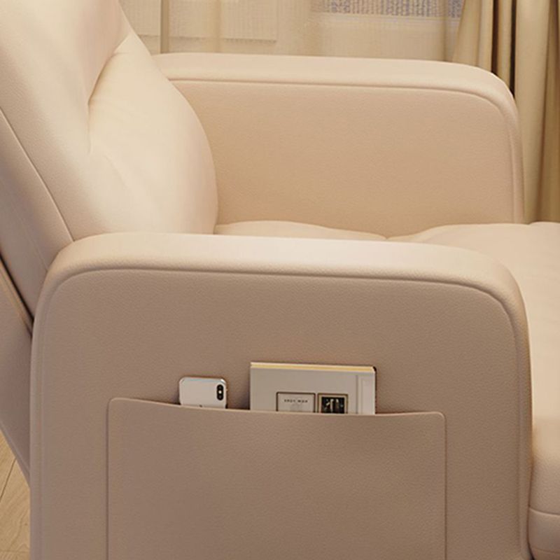 Chaise en cuir fausse 25,9 "L x 25,9" W x 37,4 "H Armes incluses pour salon pour le salon