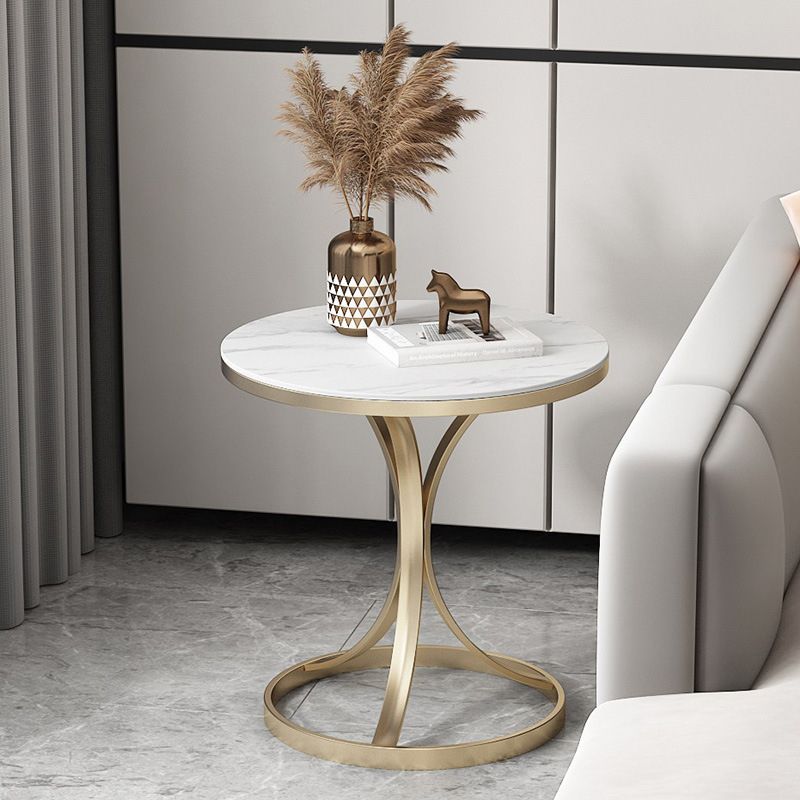Modern Faux Marble Top End Table 21.6 "Tall Pedestal End Table Clearhalo 'Coffee & Accent Tables' 'End & Side Tables' 'end_side_table' 'end_side_tables' 'furn' 'furn_end_side_tables' 'Furniture' 'furniture_end_side_table' 'Living Room Furniture' 1200x1200_6ff94839-1937-40b6-9cb3-e3885e3b9052