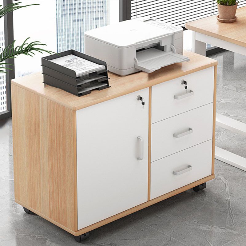Modern File Cabinet Wood Lock Storage Filing Cabinet with Wheels Clearhalo 'Filing Cabinets' 'filling_cabinets' 'furn' 'furn_filling_cabinets' 'Furniture' 'Office Furniture' 1200x1200_6ffa9387-95c4-4b84-9e8f-4a8316c59036