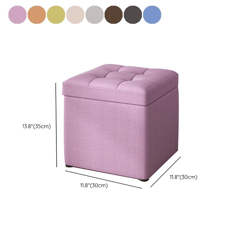 Tufted Pouf Solid Color Fabric Square Scratch Resistant Pouf Ottoman with Storage Clearhalo 'furn' 'furn_ottomans_poufs' 'Furniture' 'Living Room Furniture' 'Ottomans & Poufs' 'ottomans_poufs' 1200x1200_6ffbce79-ac44-467b-9932-033c8d6e40bc