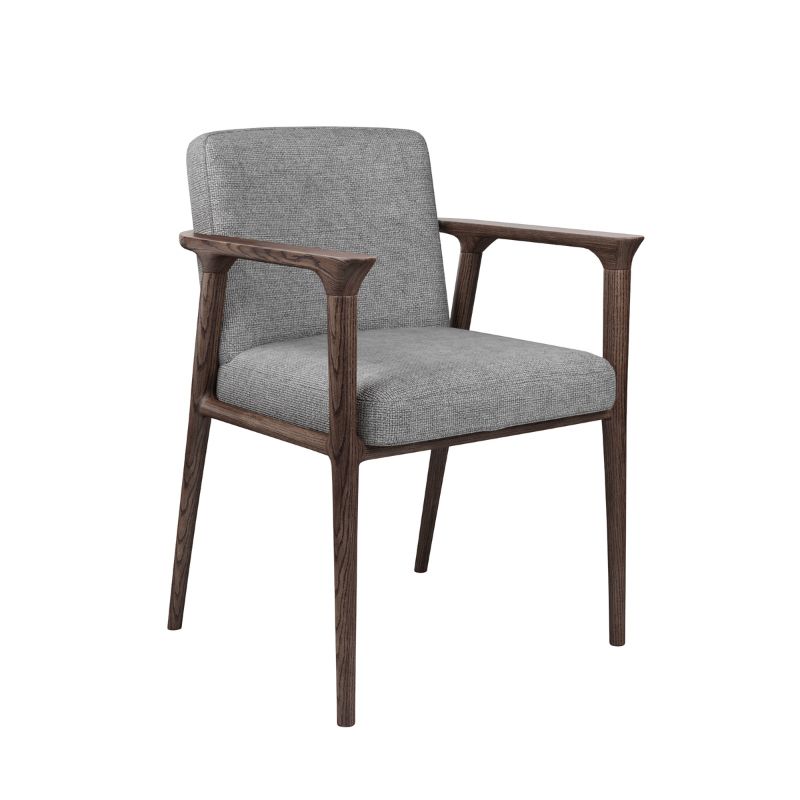 Solid Wood Arm Chair Upholstered Modern Dining Chair for Home Clearhalo 'Dining Chairs' 'Dining Tables & Seating' 'dining_chair' 'furn' 'furn_dining_chair' 'Furniture' 'Kitchen & Dining Furniture' 1200x1200_6ffbdbe1-3770-4119-b249-d039e8b97acf