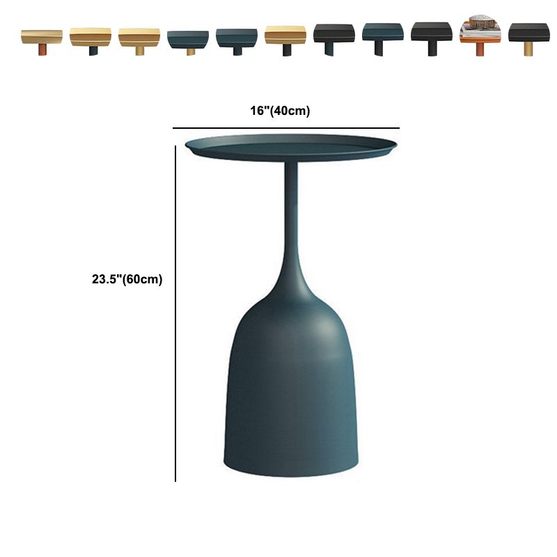 Pedestal Tray Top End Table Mid-Century Round Minimalist Side Table