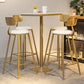 Glam Faux Marble Bistro Table Indoor Gold Steel Bar Dining Table with Single Pedestal Clearhalo 'Bar Furniture' 'Bar Tables' 'bar_tables' 'furn' 'furn_bar_tables' 'Furniture' 'furniture_bar_tables' 'Kitchen & Dining Furniture' 1200x1200_6ffe0fc5-ae7e-48c5-82c2-cf8b1d5566b1