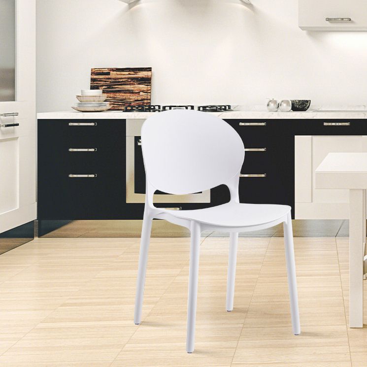 Contemporary Style Dining Chairs Armless Dining Chairs with Plastic Legs for Kitchen Clearhalo 'Dining Chairs' 'Dining Tables & Seating' 'dining_chair' 'furn' 'furn_dining_chair' 'Furniture' 'Kitchen & Dining Furniture' 1200x1200_6ffe1155-cb3b-47a9-be79-d44097aa244e