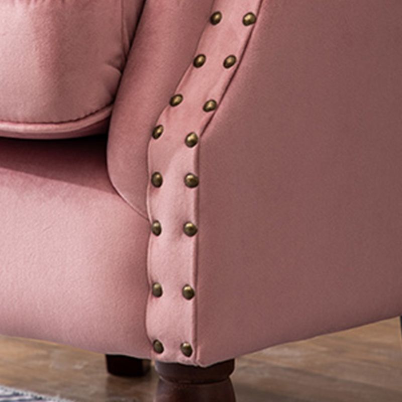 Chaise de canapé unique moderne 29,5 "W Rouged Arms Nailhead Trime avec oreiller cousu en arrière