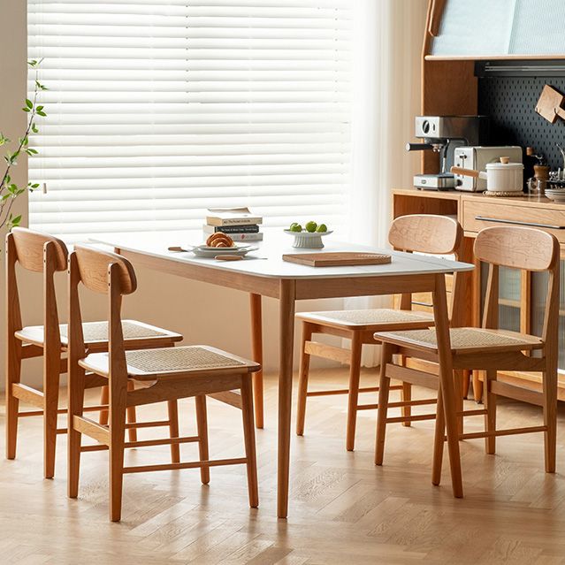 Contemporary White Standard Dining Table Sintered Stone Top Dining Table for Kitchen Clearhalo ' dining_table' 'Dining Tables & Seating' 'Dining Tables' 'furn' 'furn_dining_table' 'Furniture' 'furniture_dining_table' 'Kitchen & Dining Furniture' 'kitchen&dining_furn' 'kitchen' 'kitchen_dining_table' 1200x1200_700035fc-60f0-474c-b388-601e571dc3ec