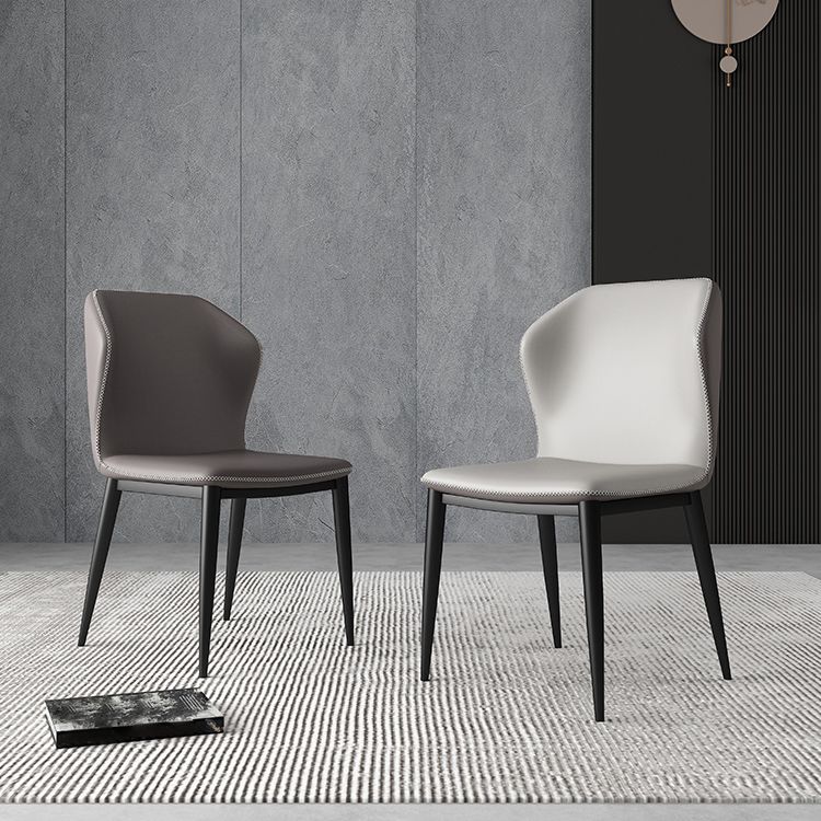 Industrial Metal Dining Chairs Armless Wingback Side Chair for Restaurant Use (Set of 2) Clearhalo ' kitchen&dining_furn' 'Dining Chairs' 'Dining Tables & Seating' 'dining_chair' 'furn' 'furn_dining_chair' 'Furniture' 'furniture_dining_chair' 'Kitchen & Dining Furniture' 'kitchen' 1200x1200_7000ca67-25b1-496d-8b09-2fc8f9f60ec9