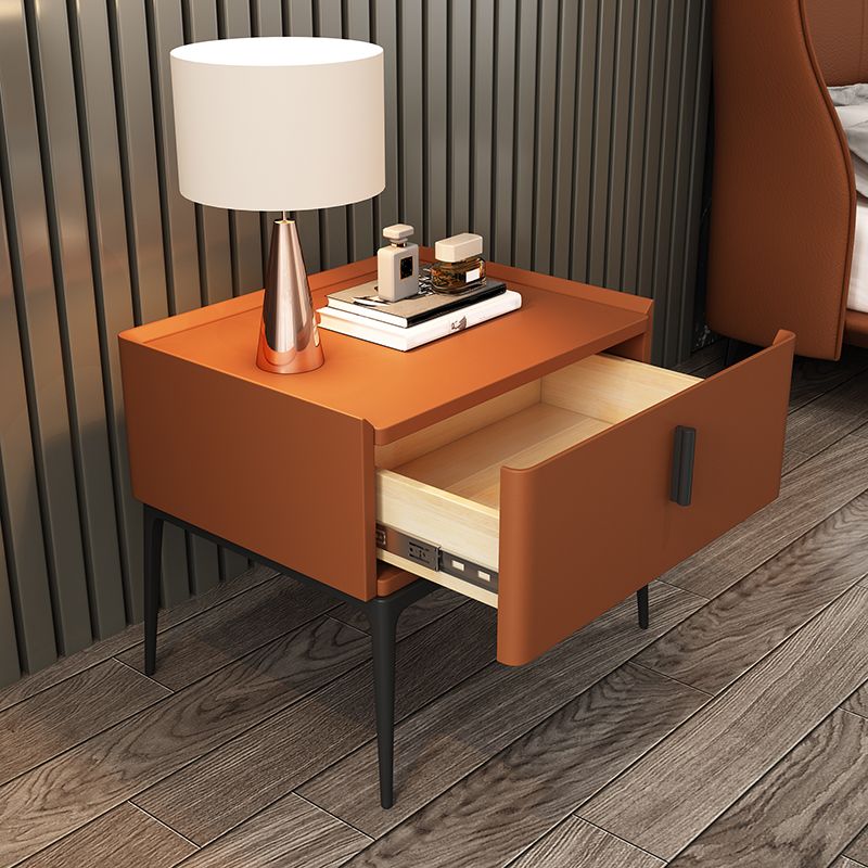 Mid-Century Modern 19-inch Tall Night Table 4 Legs Nightstand with 1 Drawer Clearhalo 'Bedroom Furniture' 'furn' 'furn_night_stand' 'Furniture' 'night_stand' 'Nightstands' 1200x1200_7000ea53-6fd7-4fa9-8569-7e117ee4e0f2